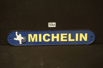 Werbetafel aus Gusseisen – „MICHELIN“ – 9 x 50 cm