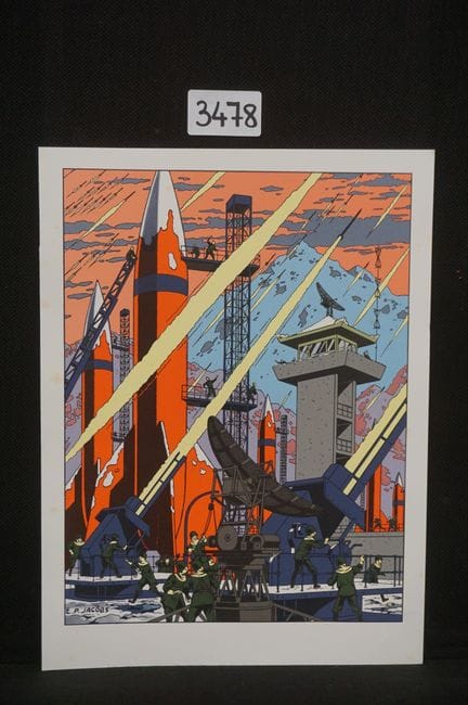 埃德加·P·雅各布斯（1904—1987）——《剑鱼之谜》——丝网印刷——版画上签名——布鲁塞尔BL