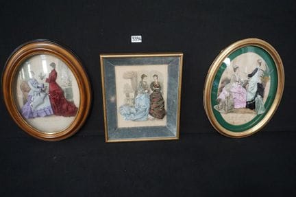 3 verschiedene Modeszenen – mit Kleidung – Ende de
