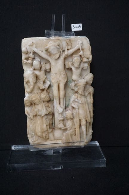 exceptionnel bas-relief religieux en albâtre – pro