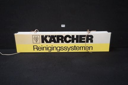 alte Werbebeleuchtung - "KÄRCHER" - 20 x 100 x 12 