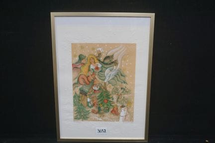 弗朗索瓦丝·德贝尔特（1934 - 2024）——《致圣诞老人的信》——浮雕石版画——铅笔签名——艺