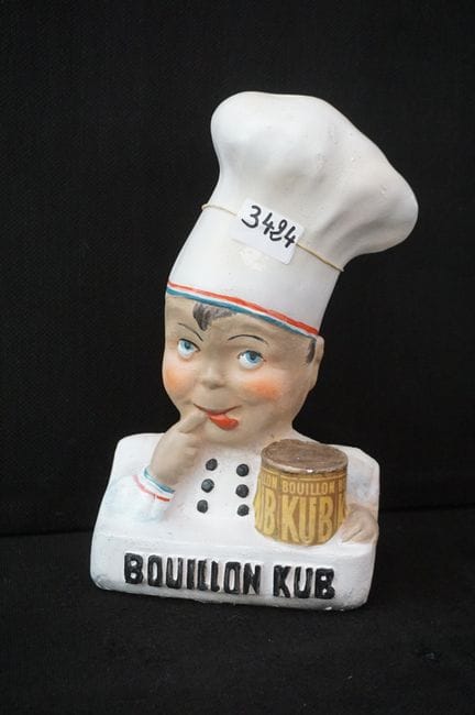 Werbestatue aus Gips - polychrom - Vintage-Stil - 