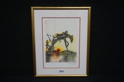 萨尔瓦多·达利（1904 - 1989）（据） - - 《劳作之马》——石版画——选自《达利式马》系