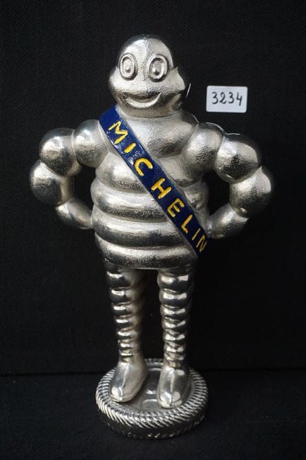 verchromte Werbestatue - "MICHELIN" - H: 36 cm