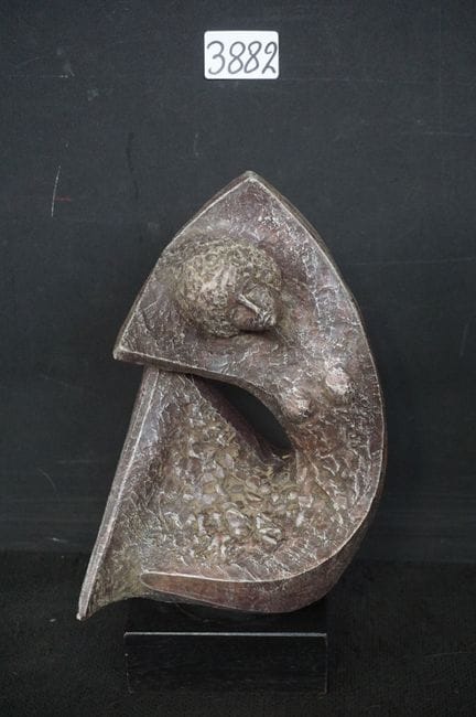 Moderne Keramikskulptur – „Die Meerjungfrau“ – H: 