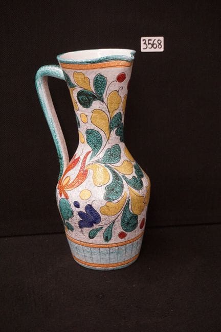 Schöne italienische Vintage-Keramikvase – vielfarb