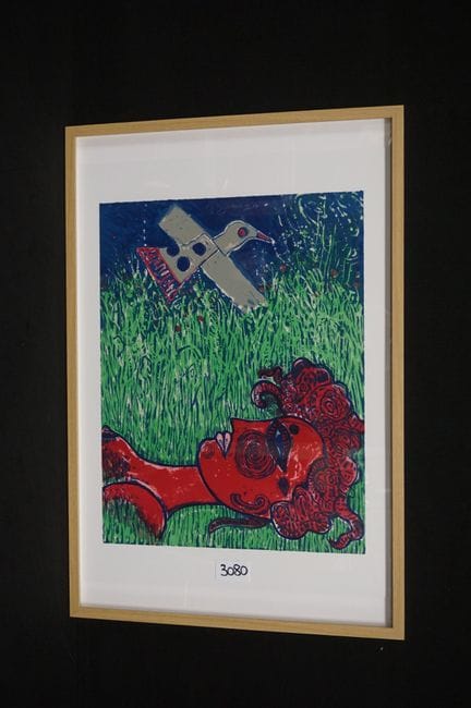纪尧姆·科内耶（1922 - 2010） - 《月亮升起之前》——石版画——签名——标注1977年！