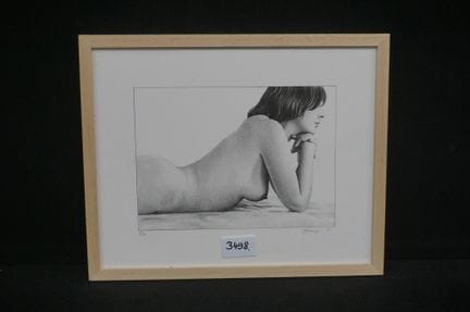罗杰·维特弗隆格（1933 -  ）——《躺着的裸女》——石版画——铅笔签名——标注1985年——编