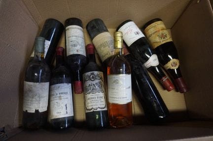 10瓶各种葡萄酒