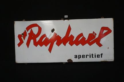 panneau publicitaire vintage en émail - « ST. RAPH