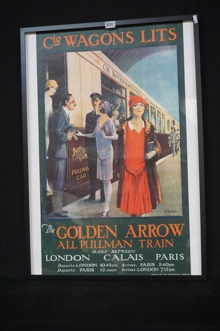 Vintage-Poster im Rahmen - "COMPAGNIE INTERNATIONA