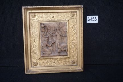 Precioso bajorrelieve de alabastro de Malinas del 