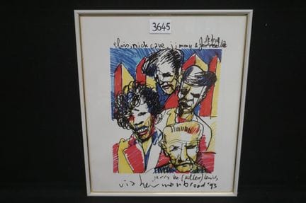 赫尔曼·布鲁德（1946 - 2001）——《猫王、尼克·凯夫、吉米与杰瑞·李·刘易斯》——版画——