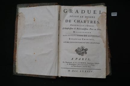 Grand livre de chœur liturgique du XVIIIe siècle -