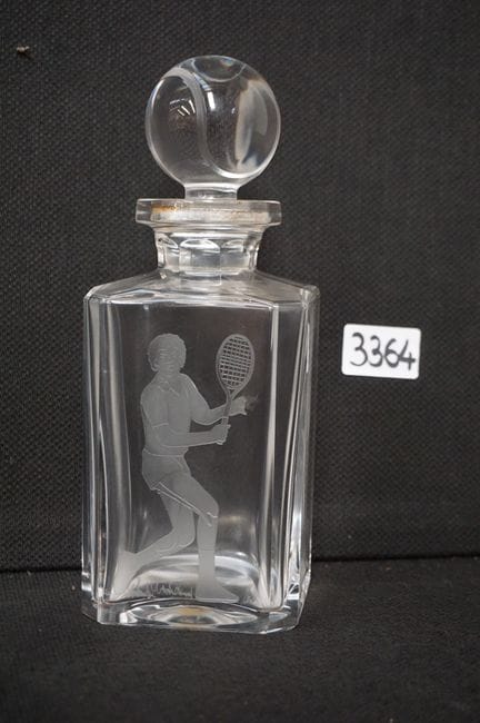 VAL SAINT LAMBERT - crystal whiskey decanter - sto