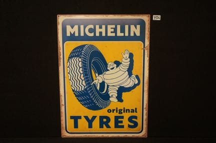 Große Werbetafel aus Metall – Retro-Stil – „MICHEL