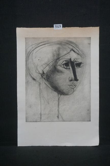 罗杰·索姆维尔（1923 - 2014）——《女人》——大型蚀刻版画——铅笔签名——艺术家试印版——
