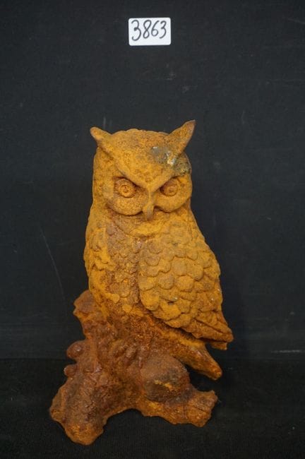 Eule aus Gusseisen - H: 30 cm