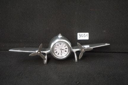 horloge de bureau chromée de style rétro - style a