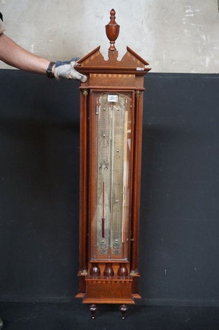 Schönes antikes holländisches Barometer – Mahagoni