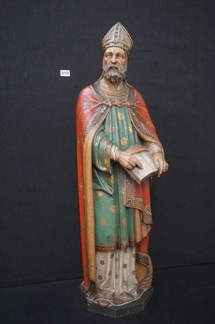 Très belle statue religieuse du XIXe siècle en boi