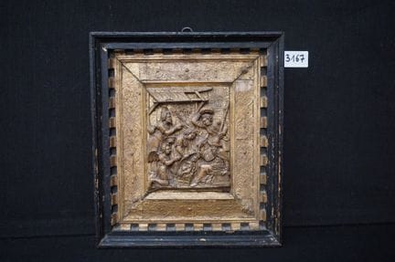 Precioso bajorrelieve de alabastro de Malinas del 