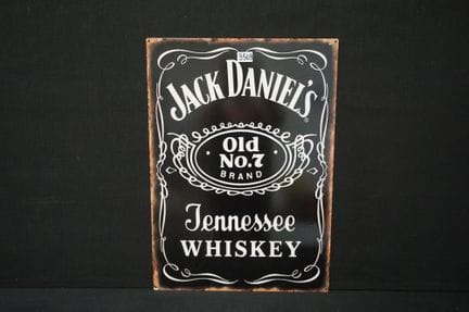 Große Werbetafel aus Metall – Retro-Stil – „JACK D