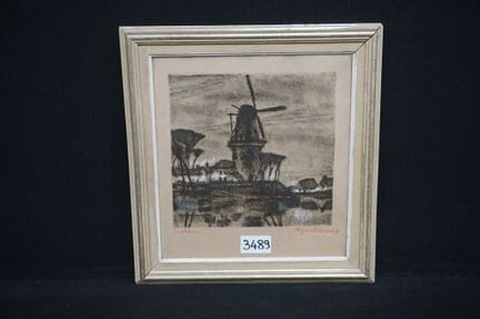 阿尔方斯·布洛姆（1889—1979）——《瓦尔赫伦》——凸版蚀刻画——署名——31 × 32 厘米