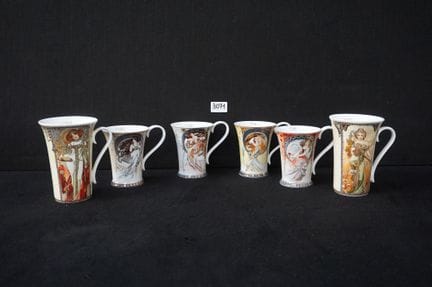 GOEBEL - Lot de 6 poches de rangement en porcelain
