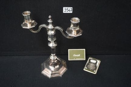 CHRISTOFLE – Kerzenständer (H: 28 cm) + Flaschenöf