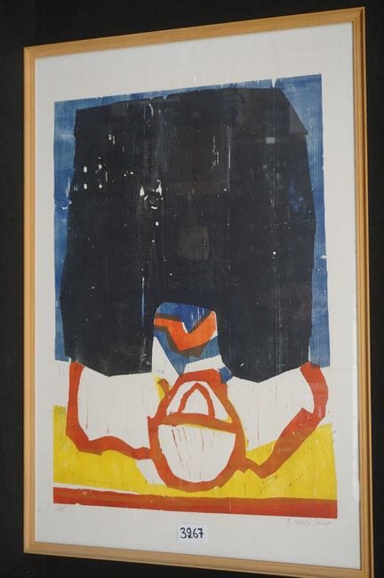 维尔纳·伊格纳茨·扬斯（1941 - 2022）——《无题》——大尺寸石版画——铅笔签名——编号 1