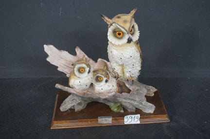 Large Italian polychrome resin sculpture - "Three 