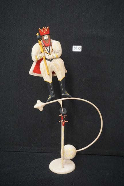 Statue balançoire - "le roi" - en métal - H : 60 c