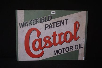 Große Werbetafel aus Metall – Retro-Stil – „CASTRO
