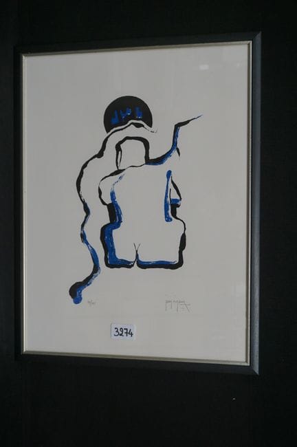 让·里戈（1935 - 2008）——《无题》——石版画——铅笔签名——编号 37/125——78 