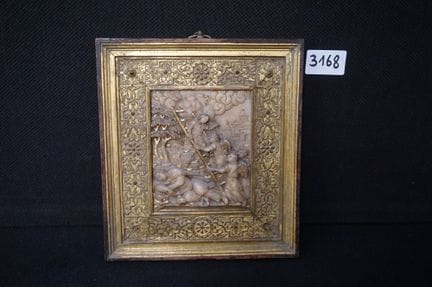Precioso bajorrelieve de alabastro de Malinas del 