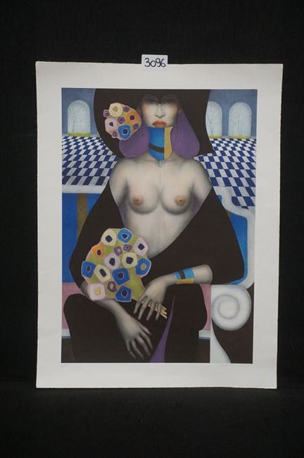 杰夫·范·图伦霍特（1926 - 2006）——《无题》——石版画——铅笔签名——编号 10/350
