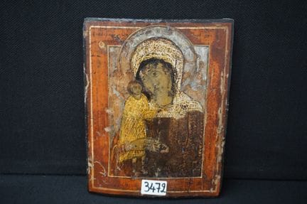 Antike russische Ikone – 28,5 x 22 cm