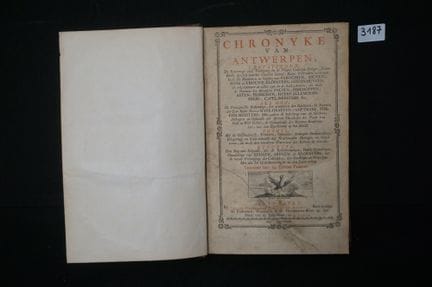 Libro del siglo XVIII - «CHRONYKE VAN ANTWERPEN» -
