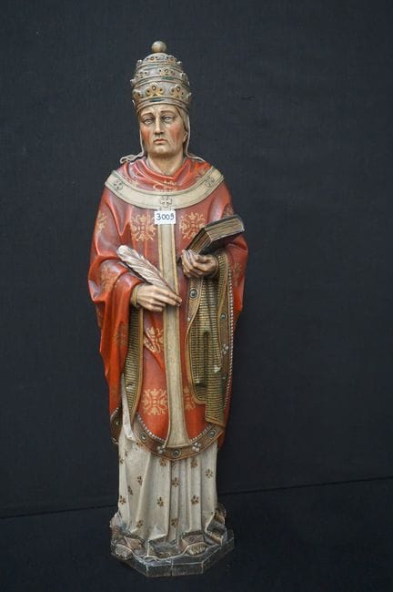 Très belle statue religieuse du XIXe siècle en boi