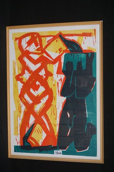 韦尔纳·伊格纳茨·扬斯（1941 - 2022）——《无题》——大尺寸石版画——铅笔签名——编号 8