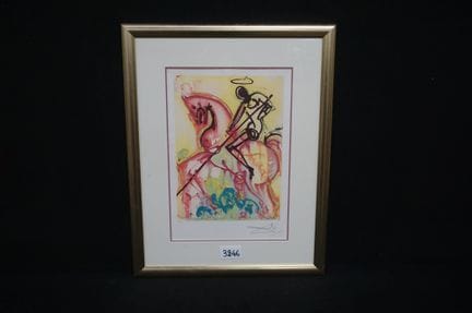 萨尔瓦多·达利（1904 - 1989）（据原画） - - 《圣乔治》 - 石版画 - 选自《达利式