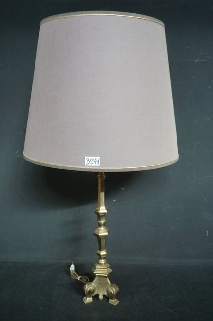 Large bronze floor lamp - H: 1 meter