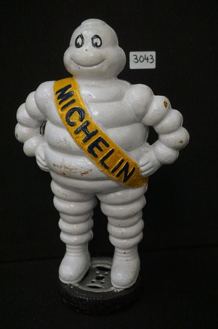 statue publicitaire en fonte - "MICHELIN" - H : 37