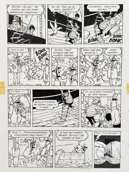 Jef Nys / Jommeke.  Planche originale n°43 de l'al