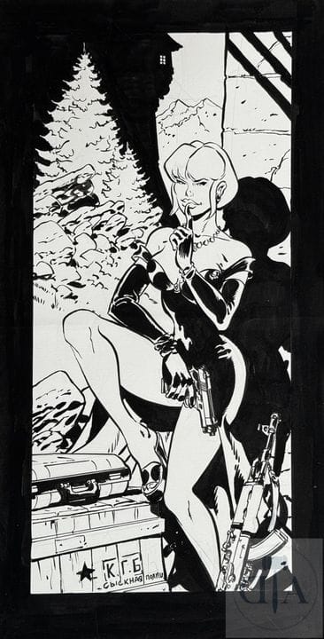 Meynet / Tatiana K.  Dessin original de la belle h