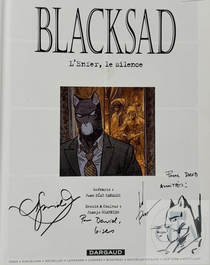 Guarnido / Blacksad.  Album T4 EO de 2010 signé + 