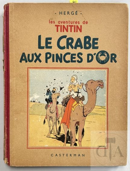 Hergé / Tintin.  Album NB T9 "Le crabe aux pinces 