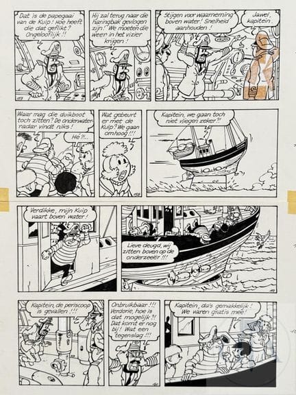 Jef Nys / Jommeke.  Planche originale n°42 de l'al